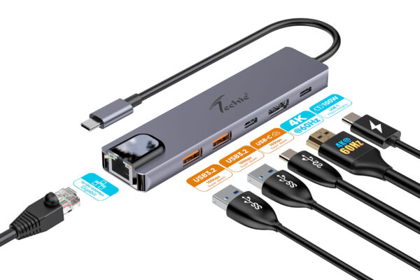 Techie TC Connect 6-in-1 Type-C Hub: HDMI